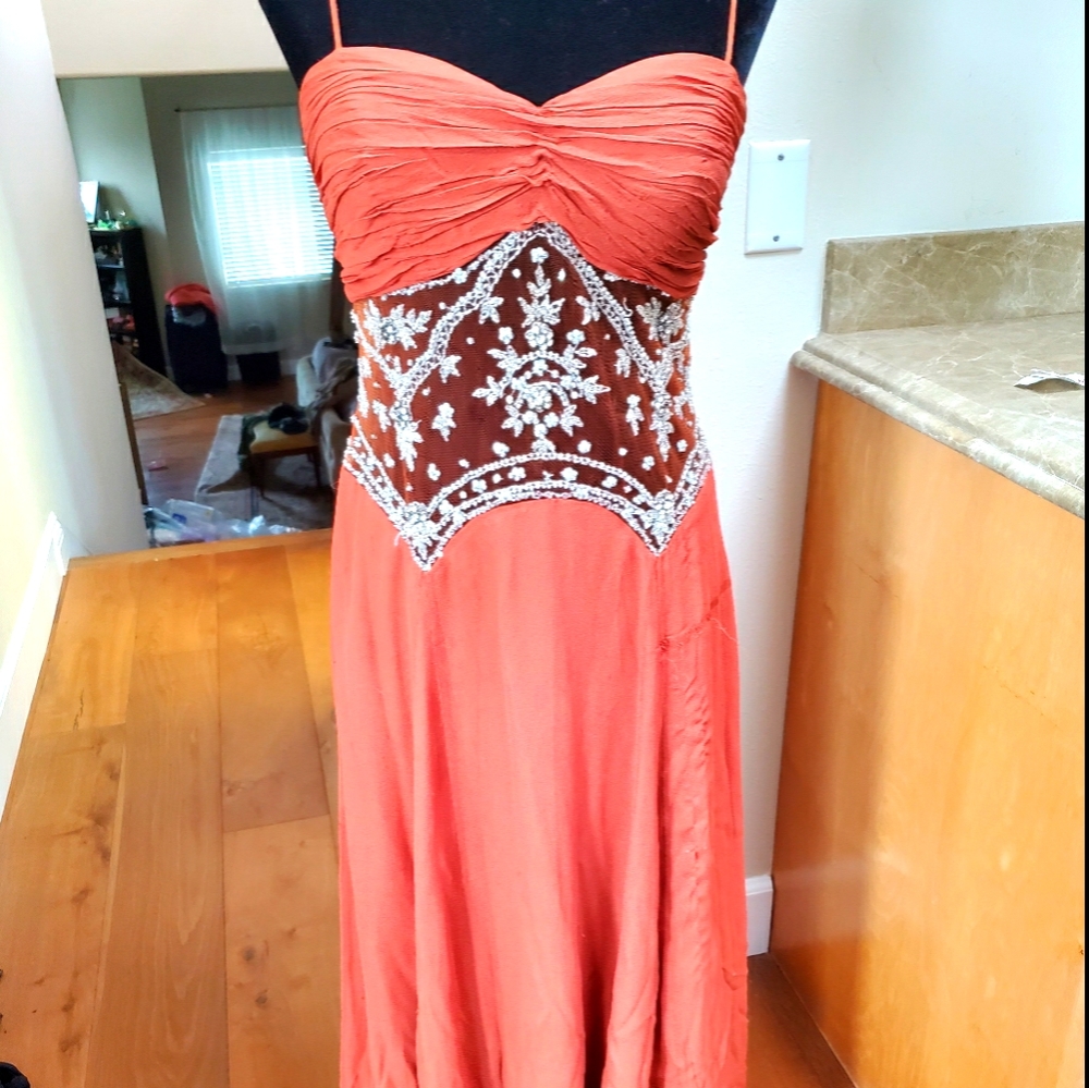 maxi  silk dress